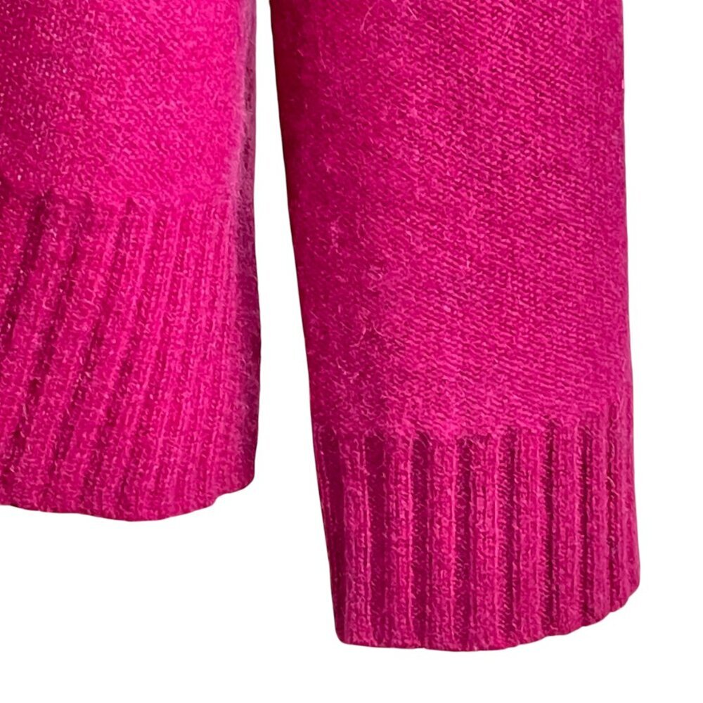 Pilcro 100% Cashmere Pink Oversized Split Neck Sweater Large Soft Luxe - Picture 7 of 11